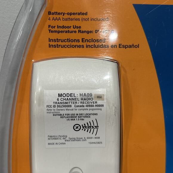 Intermatic HA09C Wireless Handy Remote Controller 6 Channel Wireless Home New - Picture 4 of 6